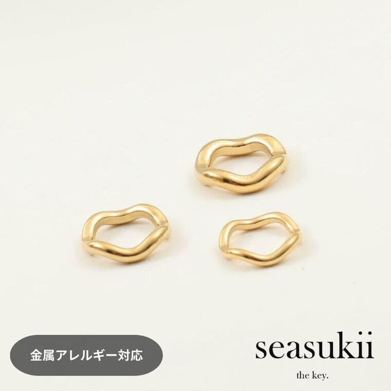 【12/4 20:00~全品50％OFFクーポンあり】ウェーブリング ステンレスリング 3mm 4mm 5mm 11号 14号 16号 シンプルデザイン 金属アレルギー対応 デザインリング ウェーブデザイン 太め 韓国アクセサリー プレゼント ギフト