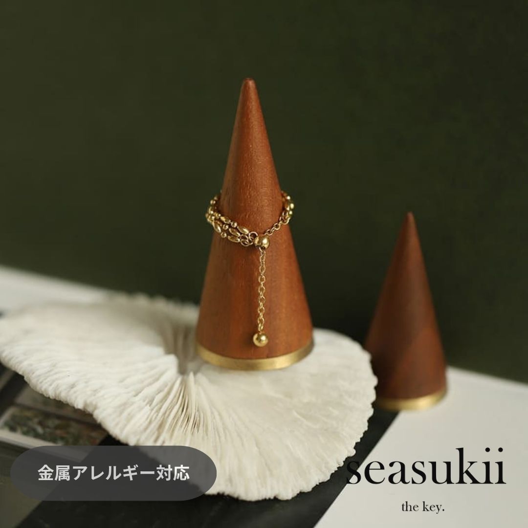 【12/4 20:00~全品50％OFFクーポンあり】リング 三連チェーンリング ステンレスリング つけっぱなし フリーサイズ(最小13号～） チェーンリング 金属アレルギー対応 三連リング プレゼント ギフト