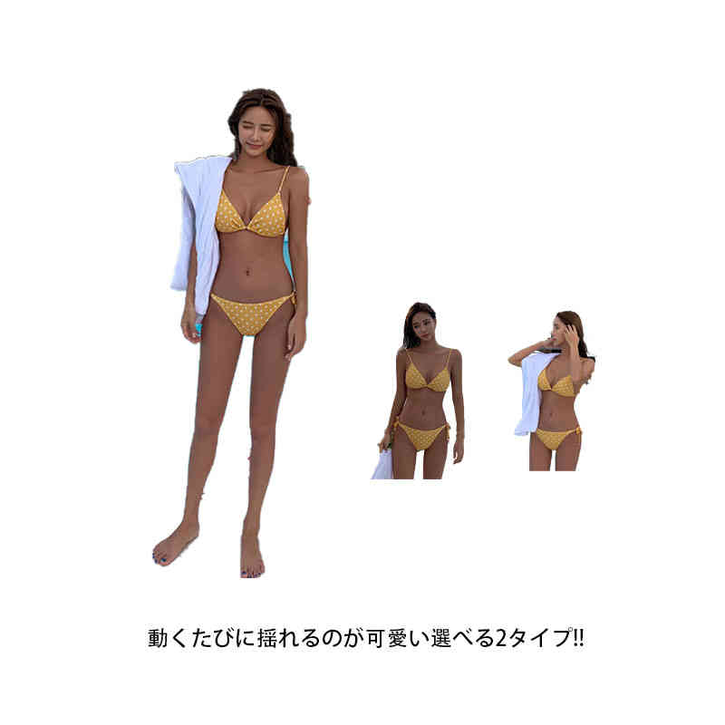 水着 レディース ドット柄ビキニ ワンピースビキニ 大きいサイズ パッド付き ノーワイヤー 体型カバー ..