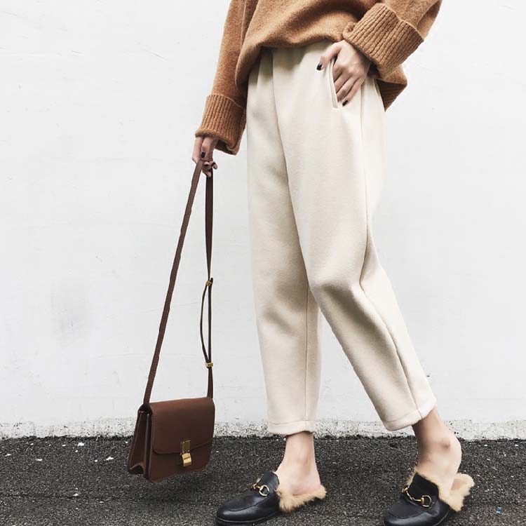 テーパードパンツ レディース ボトムス 9分丈 ハイウエスト ゴムウエスト ゆったり ロングパンツ 着痩せ ストレート カジュアル きれいめ 大きいサイズ 送料無料 second-stage01-10004637 Amoremio 楽天市場店 サンプル画像2