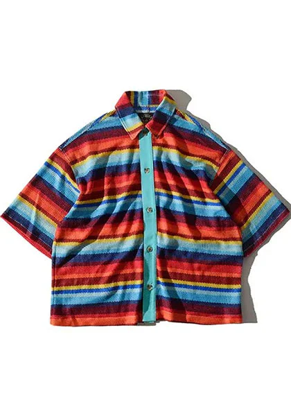 ALDIES アールディーズ | Mesh Rainbow Shirts [レッド]のサムネイル