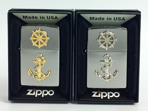 ZIPPO(イカリ＆舵輪)【海上自衛隊グッズ・自衛隊グッズ】ジッポ　ジッポー　Zippo　ライター　ジッポライター　プレゼント　ギフト