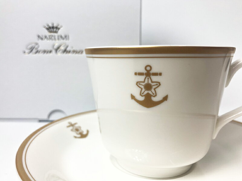 コーヒーカップ&ソーサー(桜に錨)鳴海製陶製