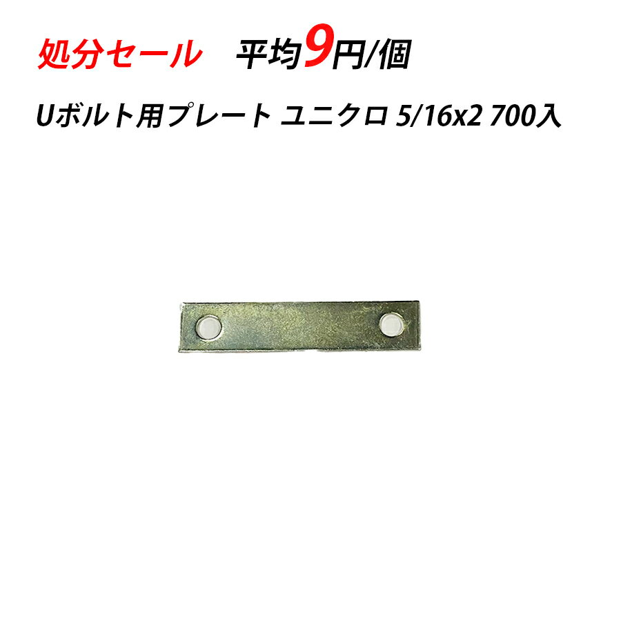 【訳あり】 Uボルト用プレート 5/16 x 2 700入 ユニクロ 21692