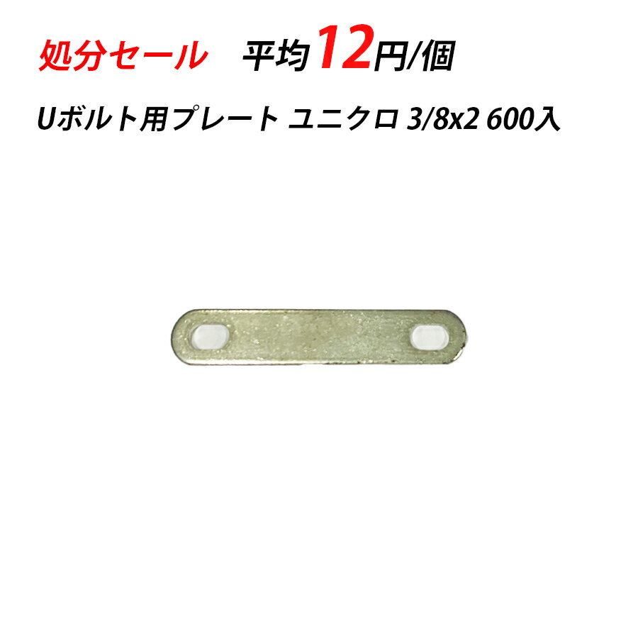 【訳あり】 Uボルト用プレート 3/8 x 2 600入 ユニクロ 21693