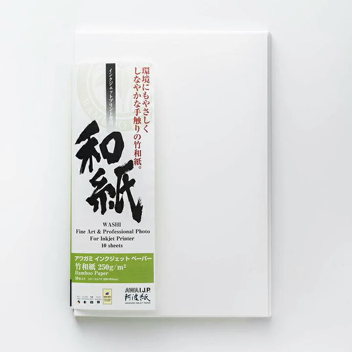 アワガミ インクジェットペーパー IJ-1317竹和紙 250g/m2 A3ノビ 10枚アート・写真用紙 Awagami Factory