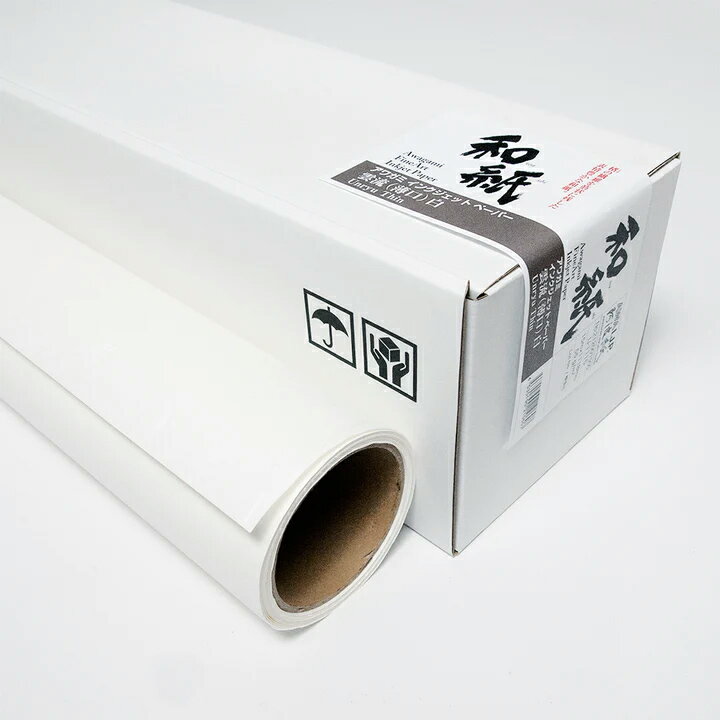 アワガミファクトリー インクジェットペーパー IJ-1110雲流（薄口）白 ロール紙 幅432mm×長さ15mアート..
