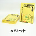 5冊セット| 伊東屋 バイオトップカラーBT112 カナリーイエロー 80g 1冊100枚入りItoya mondi BIO TOP COLOR