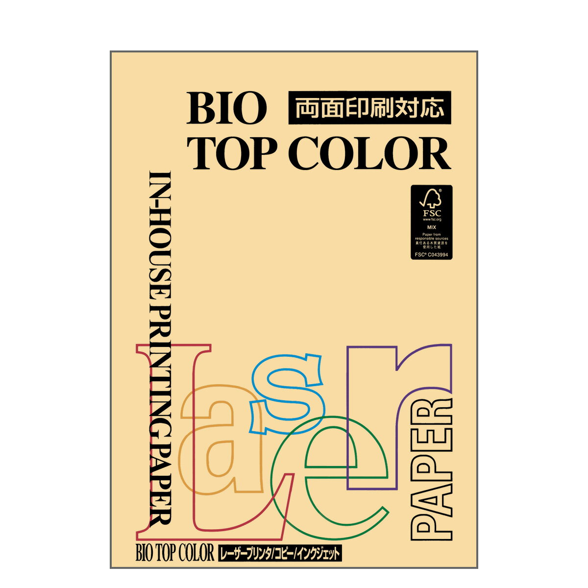 伊東屋 バイオトップカラー BT102ゴールド A4サイズ 80g/m2 100枚入りItoya mondi BIO TOP COLOR