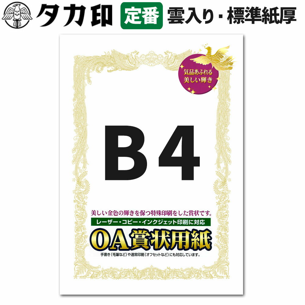 ササガワ OA賞状用紙 B4サイズ 横書