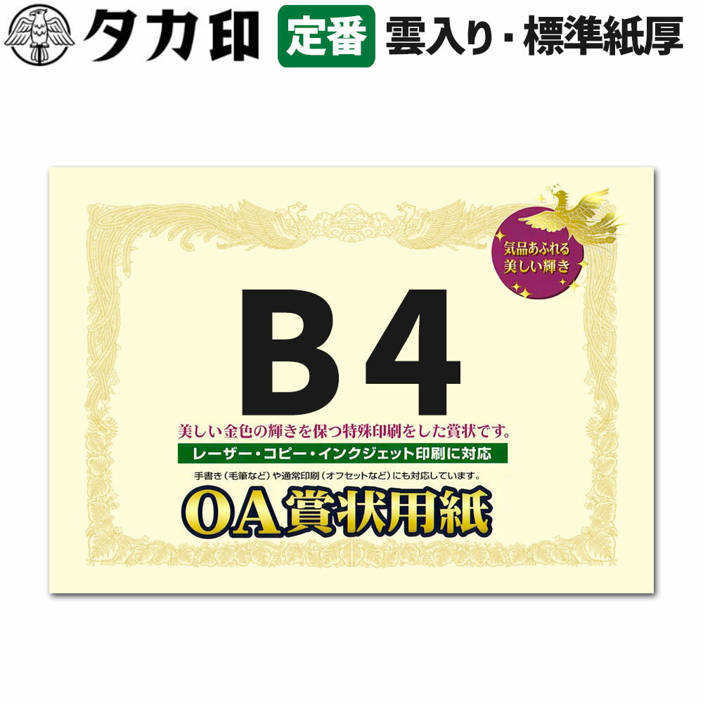 ササガワ OA賞状用紙 B4サイズ 横書