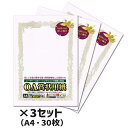 3冊セット|ササガワ OA賞状用紙 白色A4 横書用 10枚SAAGAWA タカ印 10-1061
