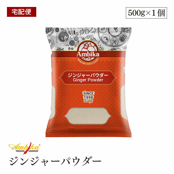 【宅配便】アンビカ ジンジャーパウダー 500g Ambika 生姜粉末 Ginger Powder インド産 アンビカ HALAL ハラール 業務用 スパイス