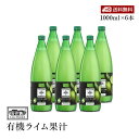 Casa Rinaldi カーサ リナルディ 生搾り有機ライムストレート100%果汁 1000ml 6本セット 有機JAS認証 国際規格HACCP認証