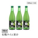 Casa Rinaldi カーサ リナルディ 生搾り有機ライムストレート100%果汁 500ml 3本セット 有機JAS認証 国際規格HACCP認証