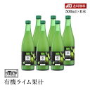 Casa Rinaldi カーサ リナルディ 生搾り有機ライムストレート100%果汁 500ml 6本セット 有機JAS認証 国際規格HACCP認証