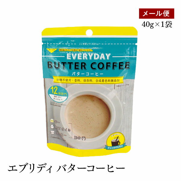 【メール便】エブリディバターコーヒー 40g 粉末バターコーヒー MCTオイル