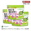 【送料無料】勝山ネクステージ MCT ホエイプロテイン スリム & ビューティー 抹茶味 300g 3袋セット 中鎖脂肪酸 100％ プロテイン乳酸 鉄 鉄分 コラーゲン ダイエット 美容 mctオイル ホエイ