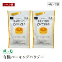 【メール便】風と光 有機ベーキングパウダー 40g(10g×4)2個セット 有機コーンスターチ 重曹 アルミニュウム不使用 有機JAS認証 ユーロ有機認証 製菓 有機原料 アルミフリー 手作り 製パン材料 重曹 ふくらし粉 オーガニック