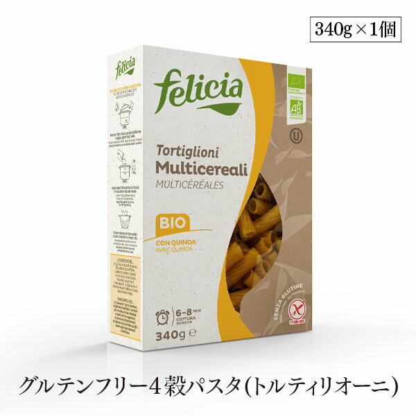 グルテンフリー 4穀パスタ トルティリオーニ 340g イタリア EUオーガニック認証のサムネイル