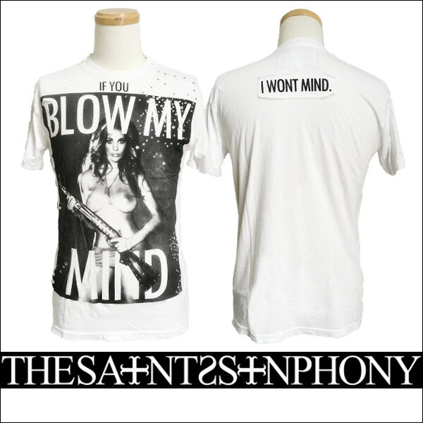 新作【THE SAINTS SINPHONY/セインツシンフォニー】REMMIGTON REBBECA・Tシャツ（半袖・CREWネック・ホワイト・WHT）メンズ【送料無料】ホワイトにブラックプリントがCOOL！セクシーなガールプリントが印象的な1枚です！【インポート】【セレカジ】【正規品】