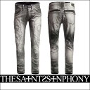 新作【THE SAINTS SINPHONY/セインツシンフォニー】GREY SKULL DENIM デニム（ジーパン グレー GRY）メンズ【送料無料】セインツのTシャツと相性バッチリ！ヴィンテージ風の色合いにサイドのスカルがCOOL！【インポート】【セレカジ】【正規品】