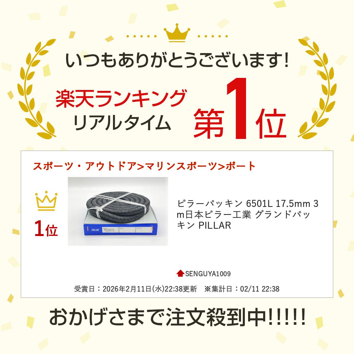 �ԥ顼�ѥå��� 6501L 17.5mm 3m ���ܥԥ顼���� �����ɥѥå��� PILLAR