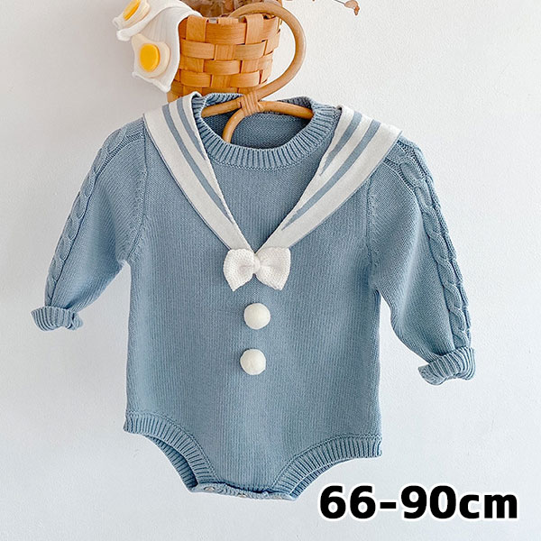 サイズ(cm) 身丈（cm） 身幅（cm） 66cm 40 24 73cm 43 26 80cm 46 28 90cm 49 30 スタッフコメント セーラーカラーがCUTE? 可愛い赤ちゃんを更にオシャレにできるアイテムです。 素材 コットン　アクリル 生産地 MADE IN CHINA 商品に関する注意事項 ◆生産時期により、多少色味が異なる場合がございます。 ◆商品またはメーカーによって基準サイズのバラつきがございます。同じサイズの商品でも素材の伸縮性、計測の仕方により実寸が若干異なっている場合もありますが、何卒ご理解くださいますよう、お願い申し上げます。 ◆商品のイメージは本来の色が出るように注意していますが、ご覧になる環境（ディスプレイ、画面解像度）などにより若干の違いが出ることがあります。サイズ(cm) 身丈（cm） 身幅（cm） 66cm 40 24 73cm 43 26 80cm 46 28 90cm 49 30 スタッフコメント セーラーカラーがCUTE? 可愛い赤ちゃんを更にオシャレにできるアイテムです。 素材 コットン　アクリル 生産地 MADE IN CHINA 商品に関する注意事項 ◆生産時期により、多少色味が異なる場合がございます。 ◆商品またはメーカーによって基準サイズのバラつきがございます。同じサイズの商品でも素材の伸縮性、計測の仕方により実寸が若干異なっている場合もありますが、何卒ご理解くださいますよう、お願い申し上げます。 ◆商品のイメージは本来の色が出るように注意していますが、ご覧になる環境（ディスプレイ、画面解像度）などにより若干の違いが出ることがあります。