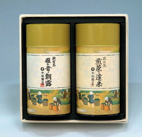 母の日 プレゼント 母の日プレゼント 母の日ギフト お茶 日本茶 日本茶セット 緑茶 ギフト 詰め合わせ お取り寄せ 安全 美味しい オシャレ おすすめ 高級 有名 2024 老舗茶舗 のし 近江乃国の銘茶詰合せ 『朝露・蓬莱セット』 煎茶・雁ヶ音 二本詰