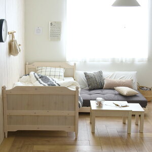 全品送料無料♪親子でも子供部屋でも使える。天然木パイン材のナチュラルな収納式ベッド。ワニパベッドSWH