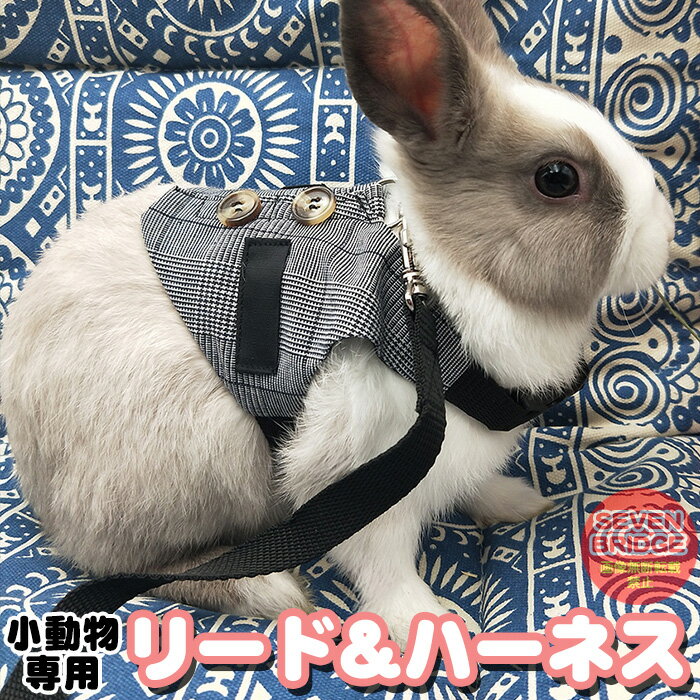 うさぎ ウサギ ベスト ハーネス リード 付 小動物 モルモット フェレット チンチラ プレーリード ...