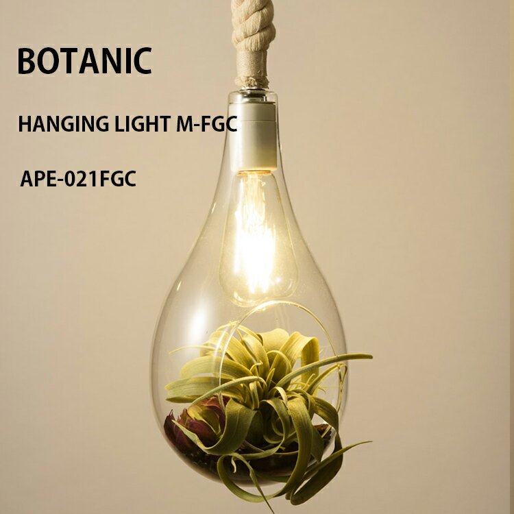 スワン電器 BOTANIC HANGING LIGHT M-FGC ボタニック ハンギングライト LED Mサイズ フェイクグリーン ペンダントライト ガラス 植物 おしゃれ インテリア ライト 西海岸 照明 観葉植物 六本木クラス
