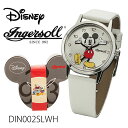 【レビューでプレゼント】Ingersoll Disney　クラシックタイムコレクション（ミッキーマウスウォッチ）DIN002SLWH 時計 ホワイト プレゼント ギフト 贈り物 腕時計 おしゃれ ウォッチ