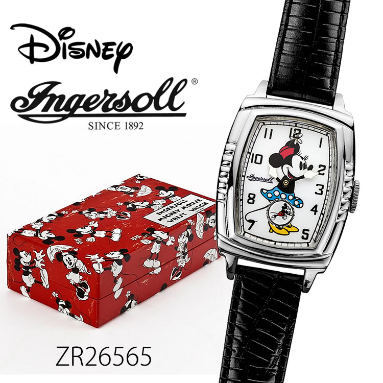 【レビューでプレゼント】Ingersoll Disney　30'sコレクション（ミニーマウス手巻き機械式ウォッチ）ZR26565 時計 プレゼント ギフト 贈り物 腕時計 おしゃれ ウォッチ