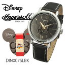 【レビューでプレゼント】ミッキーマウスウォッチ　DIN007SLBK　Ingersoll Disney Classic Time Collection 時計 プレゼント ギフト 贈り物 腕時計 おしゃれ ウォッチ ブラック シルバー