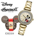 【レビューでプレゼント】ミッキーマウスウォッチ　ID00304　Ingersoll Disney Classic 2016 Collection 時計 プレゼント ギフト 贈り物 腕時計 おしゃれ ウォッチ ゴールド シルバー