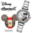 【レビューでプレゼント】ミッキーマウスウォッチ　ID00305　Ingersoll Disney Classic 2016 Collection 時計 プレゼント ギフト 贈り物 腕時計 おしゃれ ウォッチ ラグジュアリー シルバー ミニーマウス