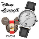 【レビューでプレゼント】ミッキーマウスウォッチ　ID00501　Ingersoll Disney Classic 2016 Collection 時計 プレゼント ギフト 贈り物 腕時計 おしゃれ ウォッチ シンプル ブラック ホワイト