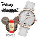 【レビューでプレゼント】ミッキーマウスウォッチ　ID00502　Ingersoll Disney Classic 2016 Collection 時計 プレゼント ギフト 贈り物 腕時計 おしゃれ ウォッチ ホワイト ゴールド