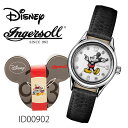 【レビューでプレゼント】ミッキーマウスウォッチ　ID00902　Ingersoll Disney Classic 2016 Collection 時計 プレゼント ギフト 贈り物 腕時計 おしゃれ ウォッチ シルバー ブラック