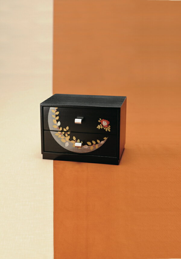 【LINEお友達登録で5%OFF】 木製二つ引タンス 蒔絵 梓 桐 名入れ 結婚祝い 引出物 新築祝い お返し 文字入れ 敬老の日 名前入れ 父の日 母の日 2...