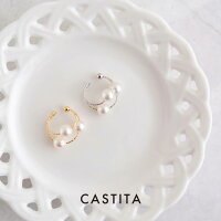 K18アコヤパール6mmイヤーカフCASTITA（キャスティータ）片側のみパールピアス本真珠あこや真珠アコヤ真珠レディース女性シンプルおしゃれ上品プレゼント贈り物ショップチャンネルのポイント対象リンク