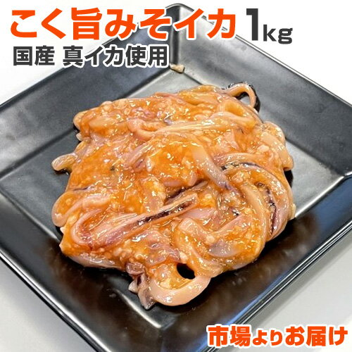 【 送料無料 】 コク旨みそイカ 1kg | いか イカ 烏賊 味付き 函館 函館加工 塩辛 調理要らず ご飯のお供 ごはんの友 肴 つまみ 贈答 簡単 手間要らず 魚卵 中華丼 自炊 買いだめ お取り寄せ 一品 お通し 持ち込み 持ち込みグルメ 中元 お中元 御中元 父の日 父の日ギフト