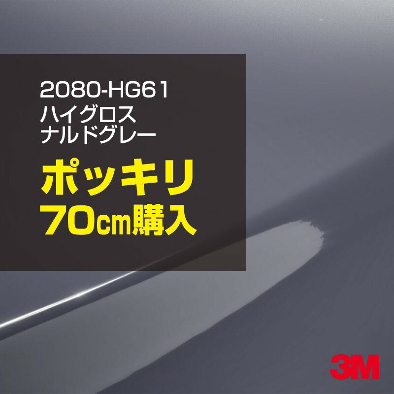 3M カーラッピングフィルム 車 カーラッピングシート 2080-HG61 ハイグロス ナルドグレー 【W1524mm×70..