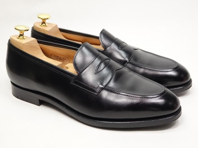 【 中古 】308 / 0723 おすすめ!! 使用数回 エドワードグリーン ローファー ブラック カーフ 8E #184