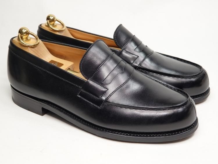 【 中古 】355 / 0727 使用数回 JMウエストン 180ローファー ブラック カーフ 5.5Eのサムネイル