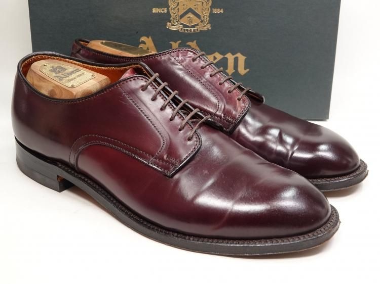 オールデン　24.5センチ　バーガンディ　コードバン Alden オールデン CORDOVAN STRAIGHT TIP BLUCHER コードバン