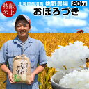 【献穀田産】味がある お米 高級 献上米 20kg 送料無料 美味しい ご飯 おぼろづき 20キロ（5kg×4袋）おこめ 農産物 精米白米 北海道米 道産 特A 令和5年産 2023年 農家直送 長沼町 お取り寄せ 産地直送 桃野農場［ 母の日 ギフト プレゼント］ 1