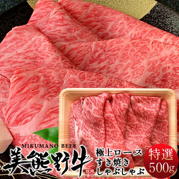 和牛 牛肉 幻の黒毛和牛 美熊野牛 特選ロース [500g]