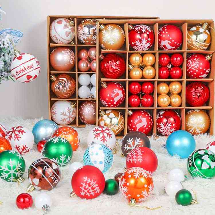 SHOP Diamanteのクリスマスボール クリスマスツリー飾り オーナメント 直径3-6cm 44個セット ツリー飾り 北欧風 クリスマスツリー飾り 可愛い おしゃれ キラキラ クリスマスデコレーション 部屋 喫茶店 店舗 ボール飾り 新年 家庭用 雰囲気が抜群｜アングル2